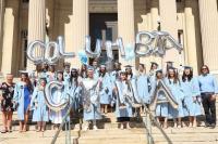 Students in Columbia regalia at Commencement